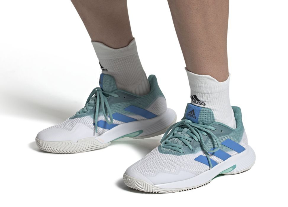 Мужские кроссовки теннисные Adidas CourtJam Control M - mint ton/pulse blue/cloud white