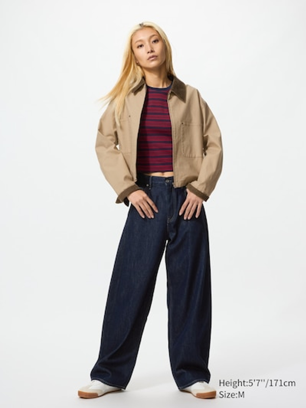 UNIQLO Короткая куртка, бежевый