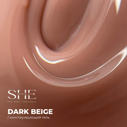 She Gel Construction Dark Beige - Конструирующий гель Дарк Беж, 30мл