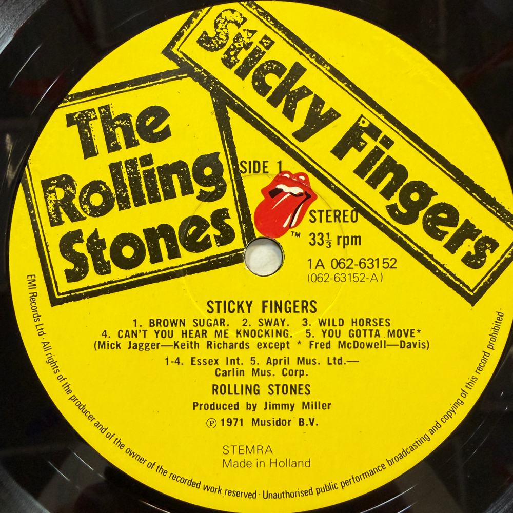 The Rolling Stones ‎– Sticky Fingers (Голландия) Т