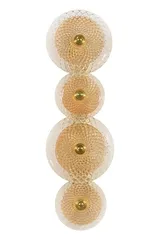 Светильник настенный светодиодный NewRgy W5856P/4 GOLD+CLEAR+AMBER, 20 Вт, золотой и янтарный