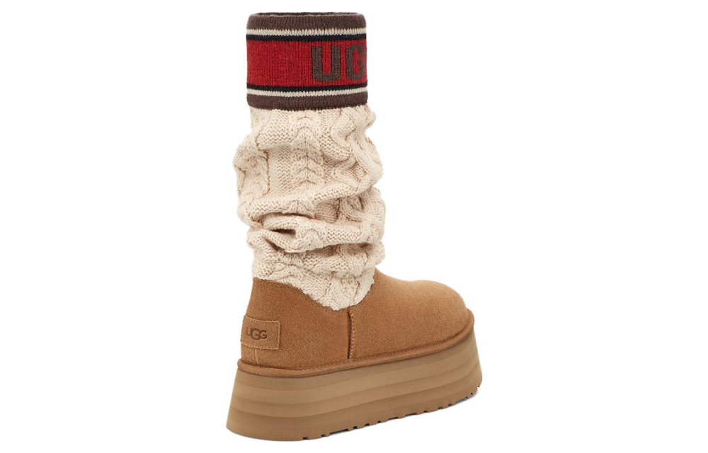 UGG Classic Sweater Letter Boot Chestnut Women"s