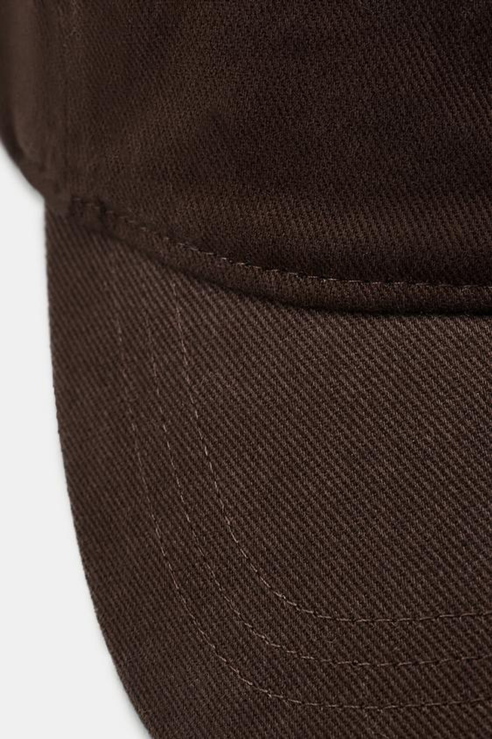 ZARA ОДНОТОННАЯ КЕПКА ИЗ САРЖИ, КОРИЧНЕВЫЙ