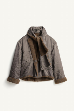 ZARA ДВУСТОРОННЯЯ КУРТКА - LIMITED EDITION, СЕРЫЙ
