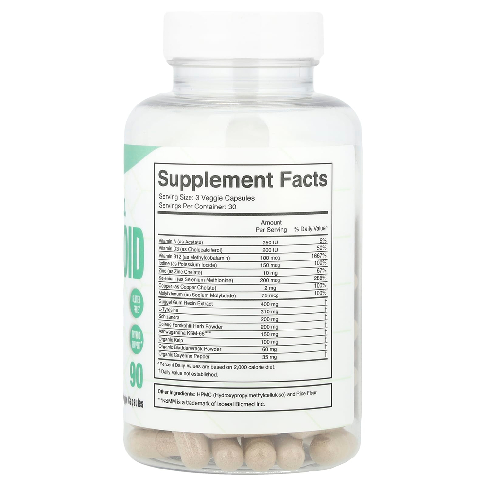 Divine Health, доктора медицины Кольбера Thyroid Zone, 90 растительных капсул
