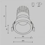 Встраиваемый светильник Maytoni  DL118-15W-3K-B