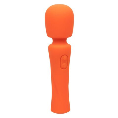 Оранжевый вибромассажер Stella Liquid Silicone Mini Massager - 14,5 см. (Цвет: оранжевый)