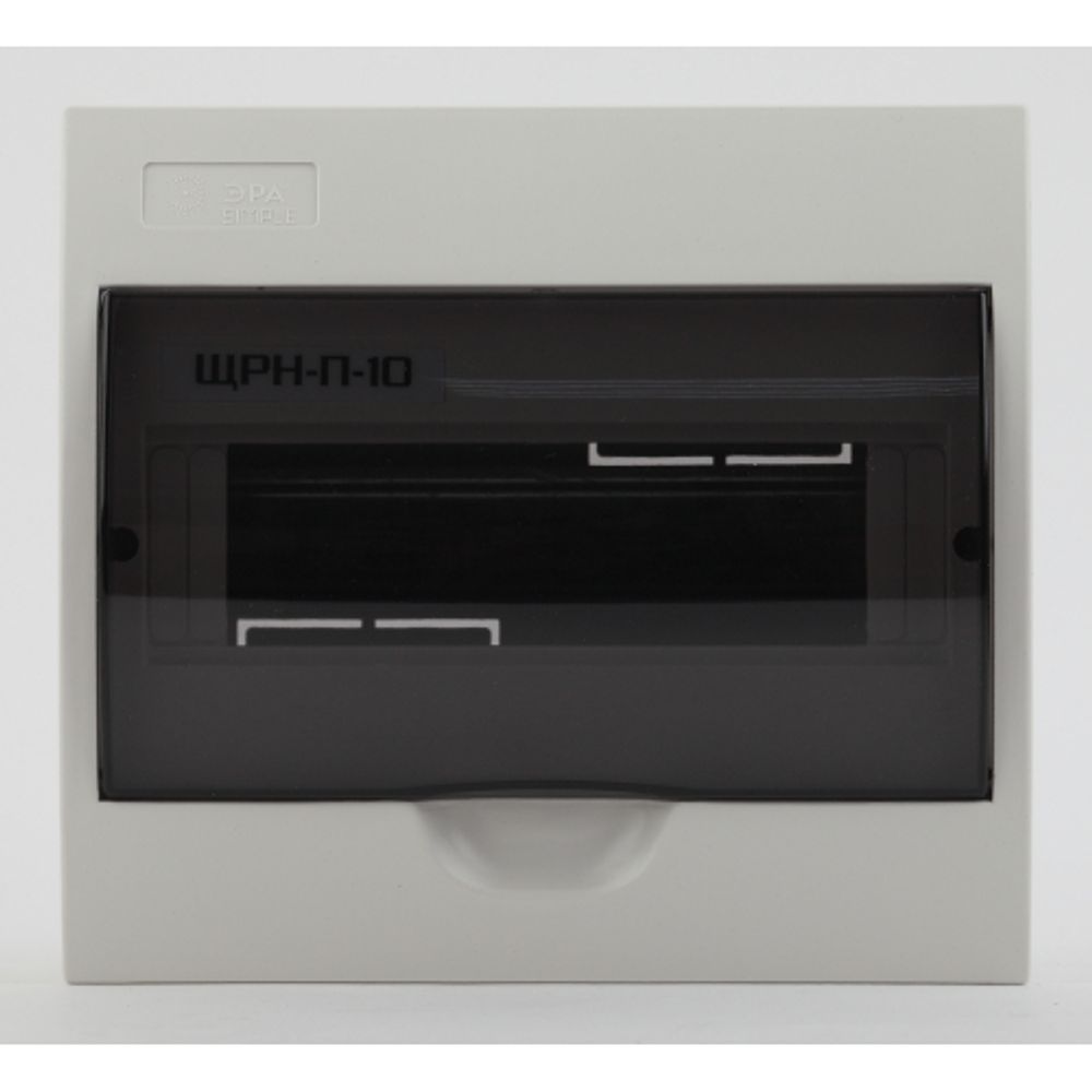 Корпус пластиковый навесной ЭРА SIMPLE ЩРН-П-10 IP41 прозрачная крышка белый | Корпуса пластиковые распределительные