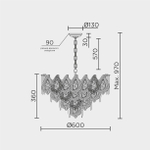 Подвесная люстра Modelux ML.6197.600 GD