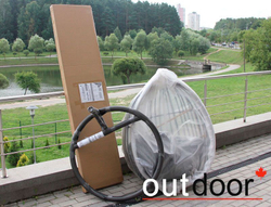 Подвесное кресло "кокон" из ротанга OUTDOOR Самуи, черное