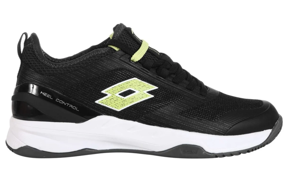 Теннисные кроссовки Lotto Mirage 200 Clay - all black/sharp green/asphalt