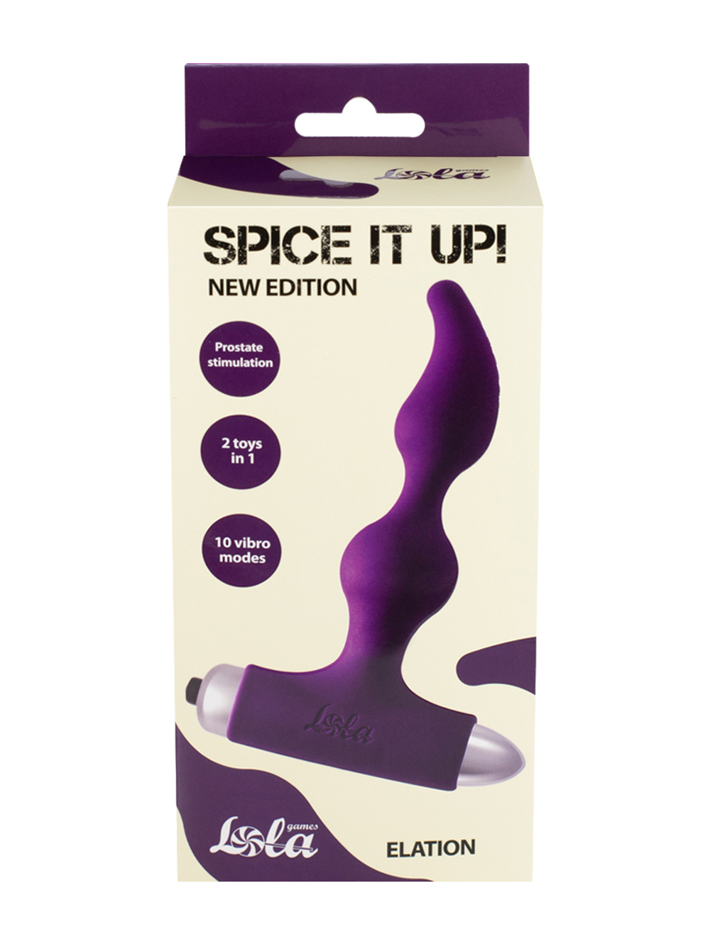 Анальная пробка с вибрацией Spice it up New Edition Elation Ultraviolet 8018-04lola