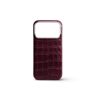 Чехол для iPhone 18 - Натуральная кожа аллигатора - Burgundy
