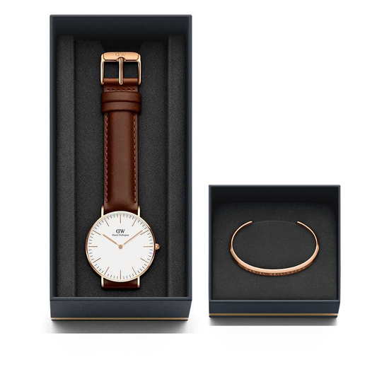 Наручные часы с браслетом Daniel Wellington (часы DW00100035 + браслет DW00400001 )