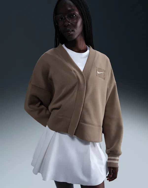 Толстовка женская NIKE W NSW PHNX FLC OOS GX CRDGN