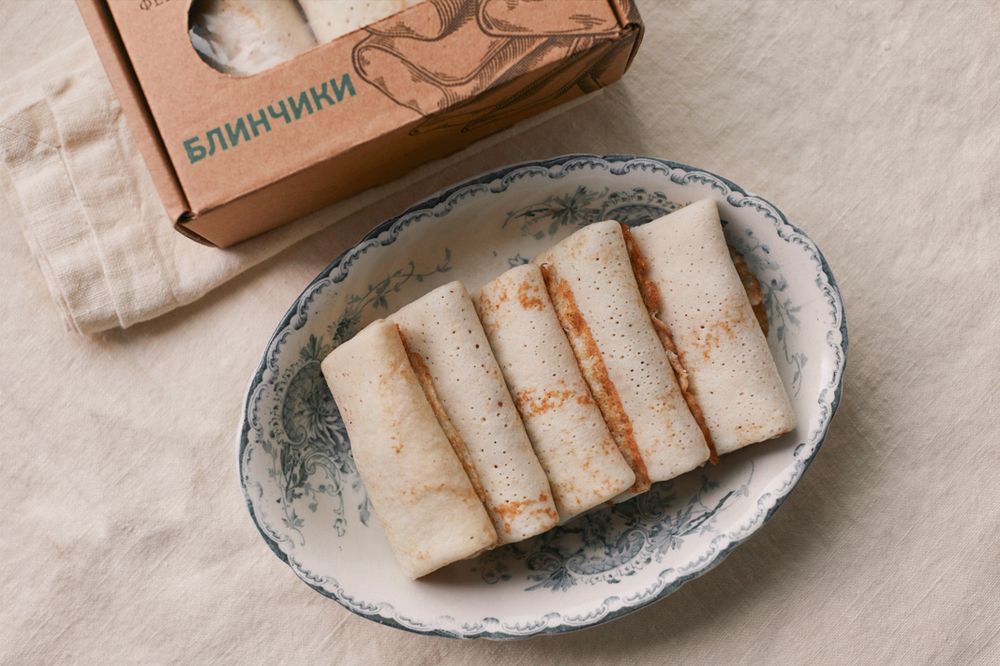 Блинчики с курицей и моцареллой
