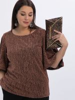 Блуза праздничная Ты ослепляешь! (медный) Б16524-13М LT Collection