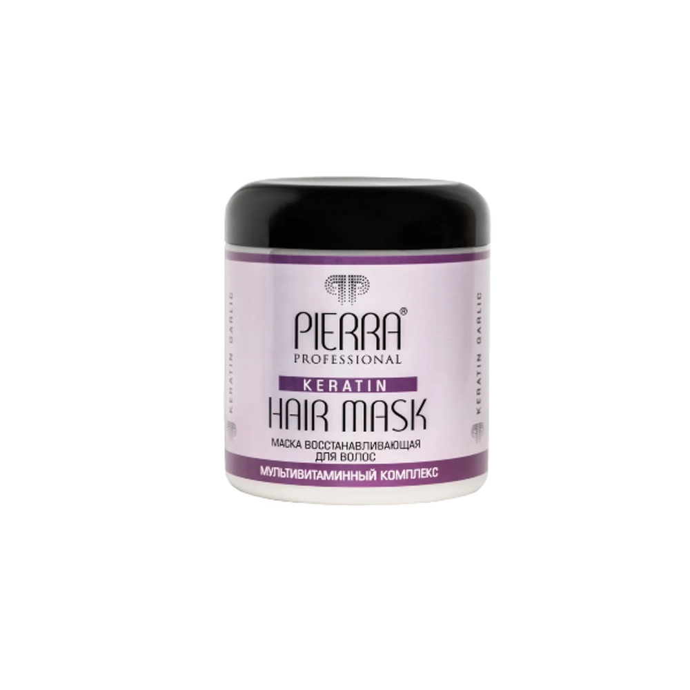 PIERRA Маска кератин чеснок для волос Keratin Hair Mask, 1000 мл