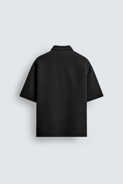 ZARА КУРТКА-РУБАШКА NON IRON, ЧЕРНЫЙ