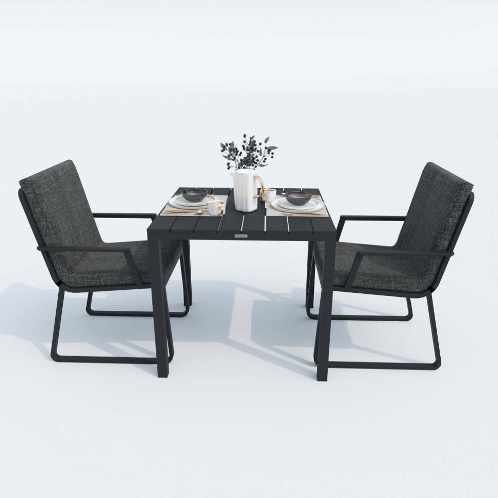 Стол обеденный Ideal Patio ДОЛЛА алюминий 80х80 см (4 ножки) резервный дубль