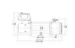 Лебёдка автомобильная электрическая 12V Runva 9500 lbs 4350 кг (синтетический трос)