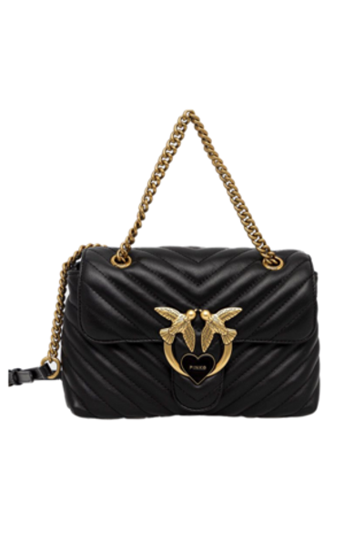 LADY LOVE BAG PUFF HEART - black gold