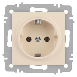 Розетка Intro Accent 6-202-02 2P+E Schuko 16А-250В IP20 СУ AL/CU слоновая кость | Intro