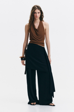 Топ с вырезом-качели и завязками - H&M