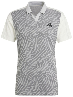 Мужское теннисное поло Adidas Tennis Airchill Pro Freelift Poloshirt - grey two/black/off white