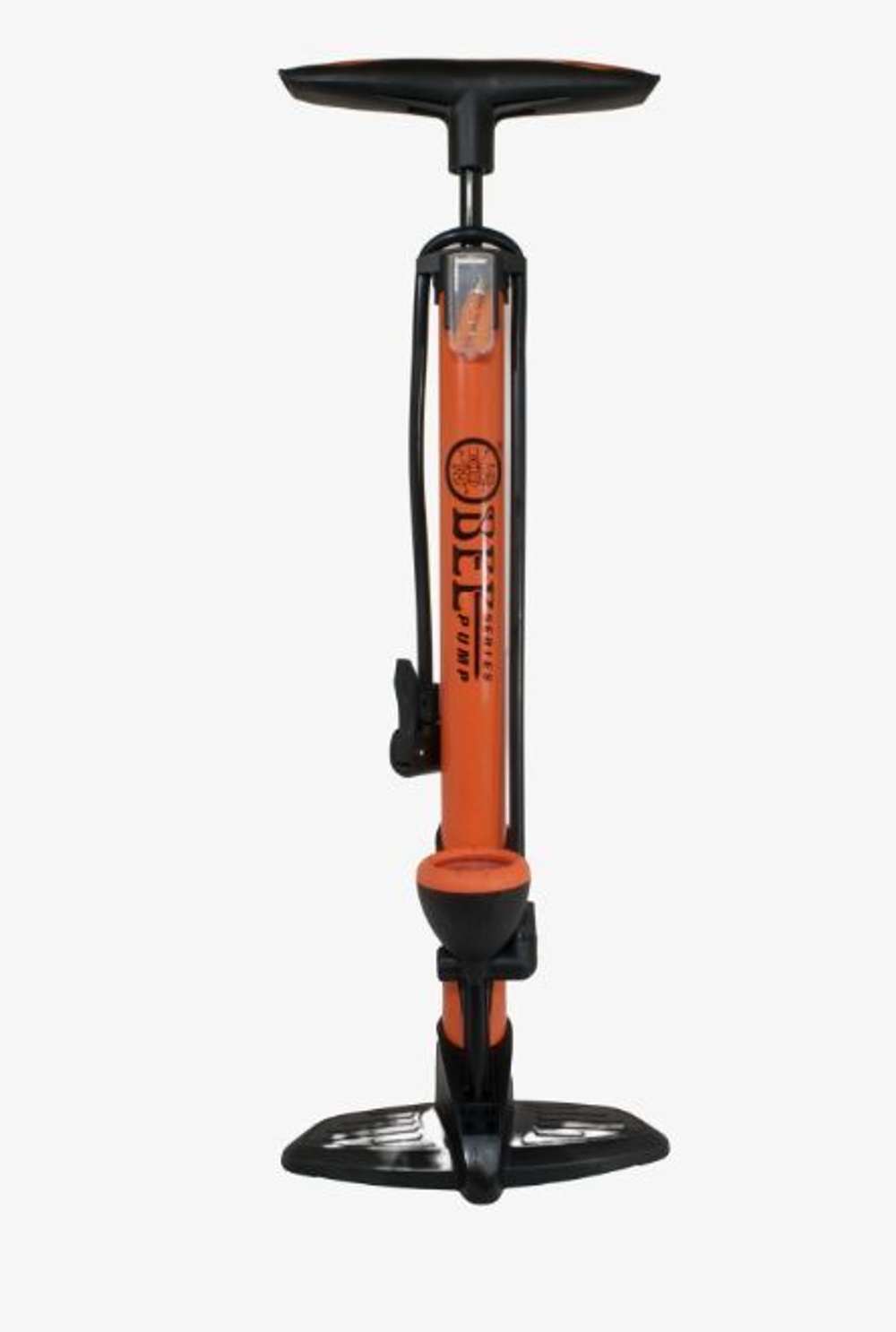 Насос BEE PUMP ручной-напольный, под ниппель AV/FV, с манометром, 38x520мм, алюминий, оранжевый