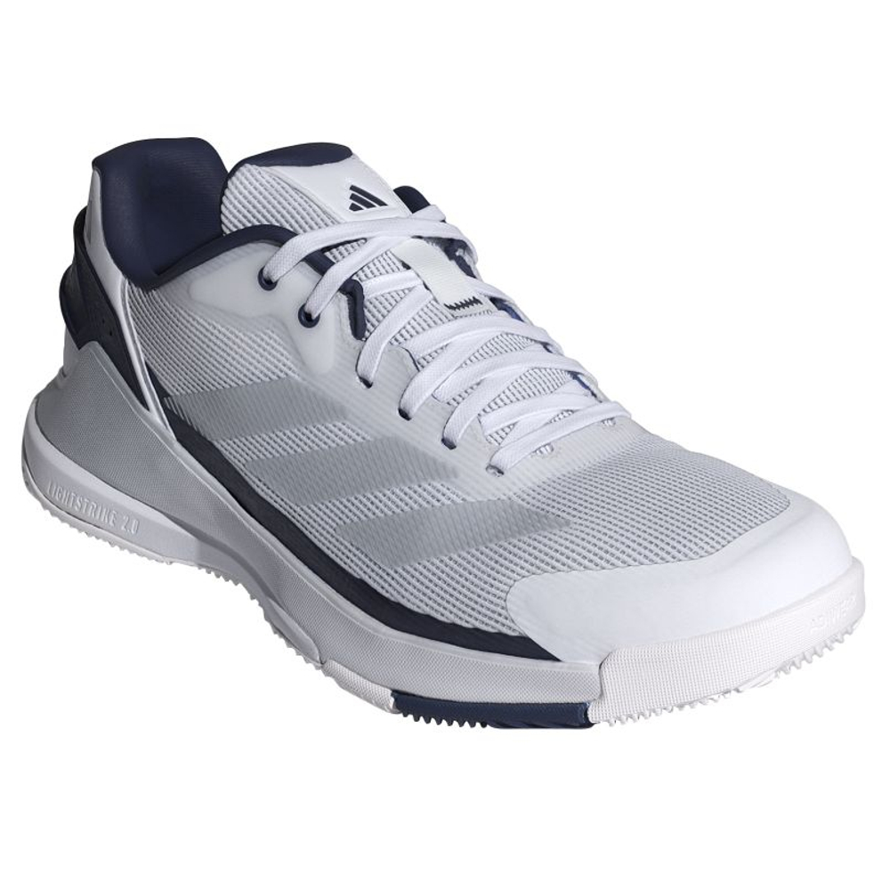 Мужские кроссовки для падела Adidas Crazyquick LS Padel M - cloud white/silver metallic/dark blue