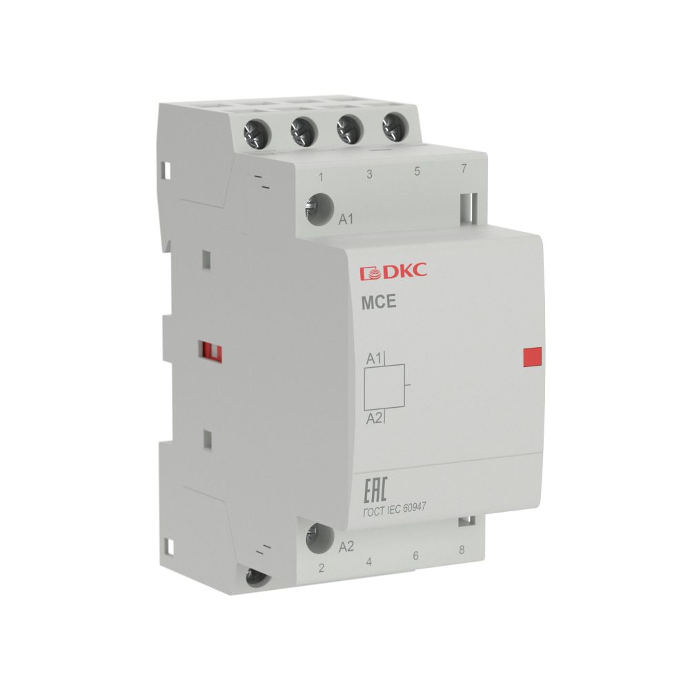 Контактор модульный YON max типа MCE, 4P, 16A, 24В DC, 2НО+2НЗ