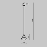 Магнитный трековый светильник Maytoni Cono TR166-1-7W3K-M-B