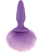 Фиолетовая анальная пробка с фиолетовым заячьим хвостом Bunny Tails Purple (Цвет: фиолетовый)
