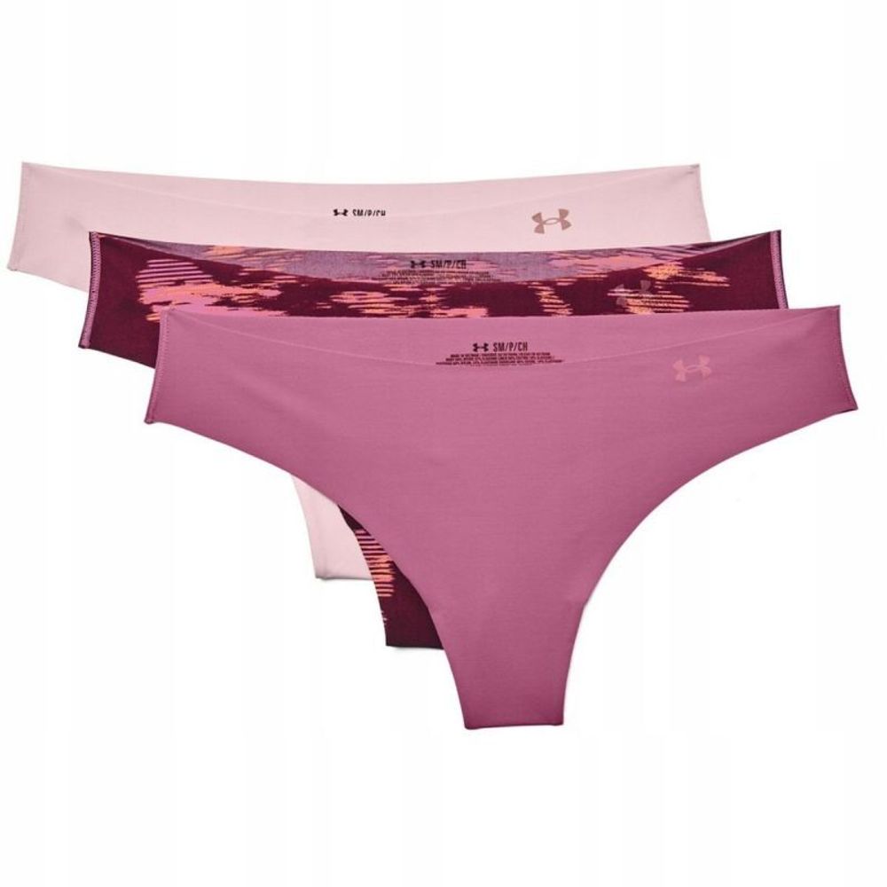 Majtki Under Armour PS Thong 3Pack Print - Розовый