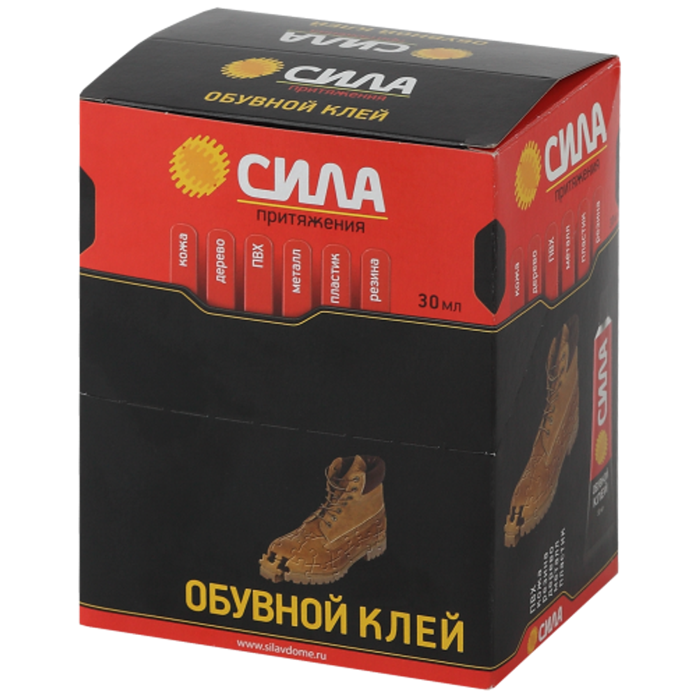 Клей СИЛА SSTB-30 обувной 30 мл туба | Клеи бытовые и универсальные