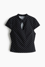 Топ с декоративным вырезом из вискозной смеси - H&M