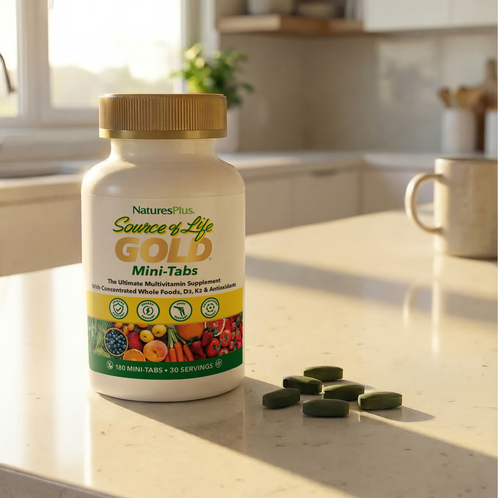 NaturesPlus, Source of Life®, Gold, лучшая мультивитаминная добавка, 180 мини-таблеток
