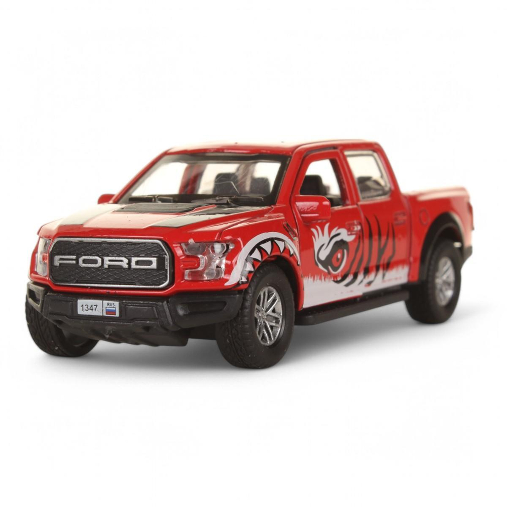 Модель ин. мет. "Ford F150 Raptor хищник" 12см, двер, баг, красный F150RAP-12PRE-RD (Технопарк)