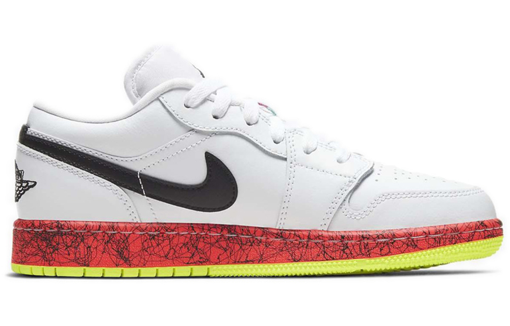 Jordan 1 Low Multi-Color Midsoles White GS