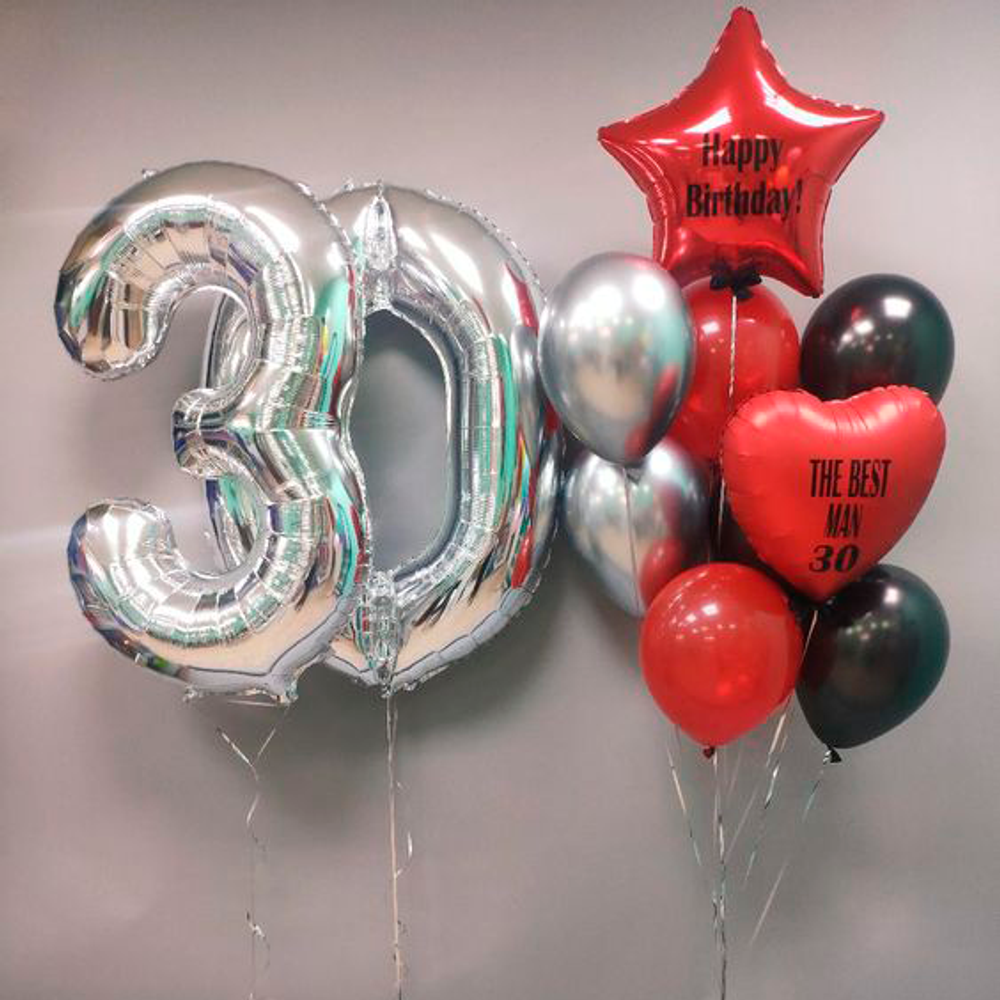 Композиция из шаров на 30 лет Зэ бест мэн