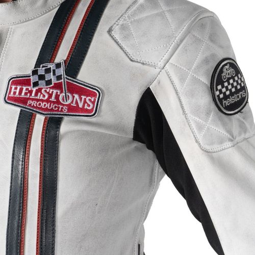 Купить Мотокомбенизон Слитный Helstons Stirling Suit Cuir Plain / Черно-белый