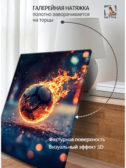Картина Пылающий мяч для интерьера 30х40см 1шт.