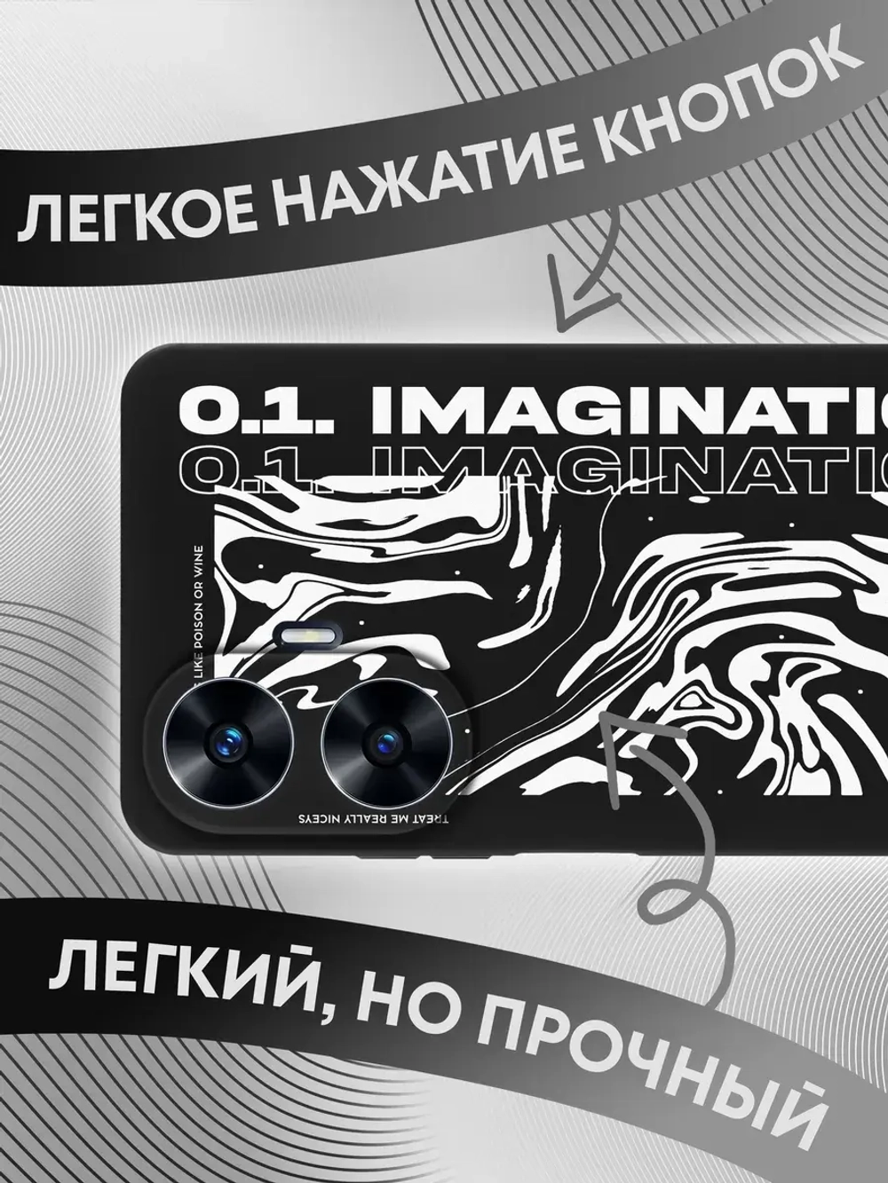 Чехол на Realme C55 с принтом