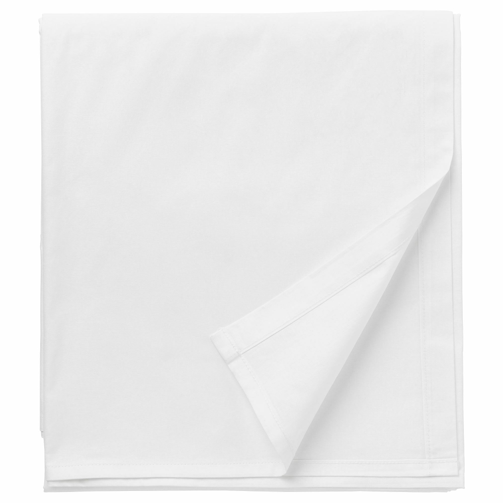 Простыня IKEA DVALA (ДВАЛА), Белый, 150х260 см