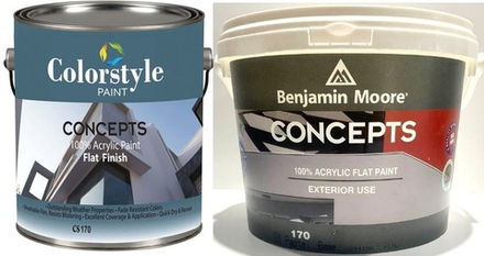 170. CONCEPTS COLORSTYLE / Benjamin Moore PAINT-FLAT 100% Акриловая Фасадная / Интерьерная