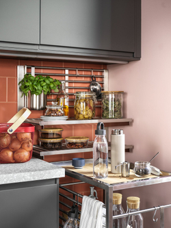 IKEA MITTLED  (ИКЕА МИТТЛЕД)  -  Светодиодная подсветка для кухни - с регулировкой яркости серебристый 40 см