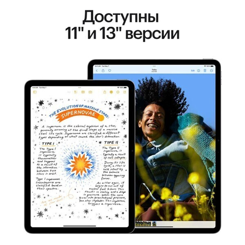 Планшет Apple iPad Air 11 M3 (2025) Wi-Fi 128ГБ серый космос