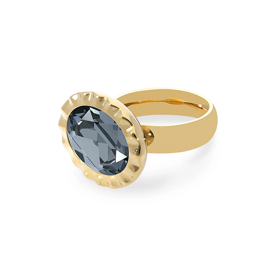 Кольцо Qudo TIVOLA UNICA big (G/P) Crystal silver night 56 687539 размер 18