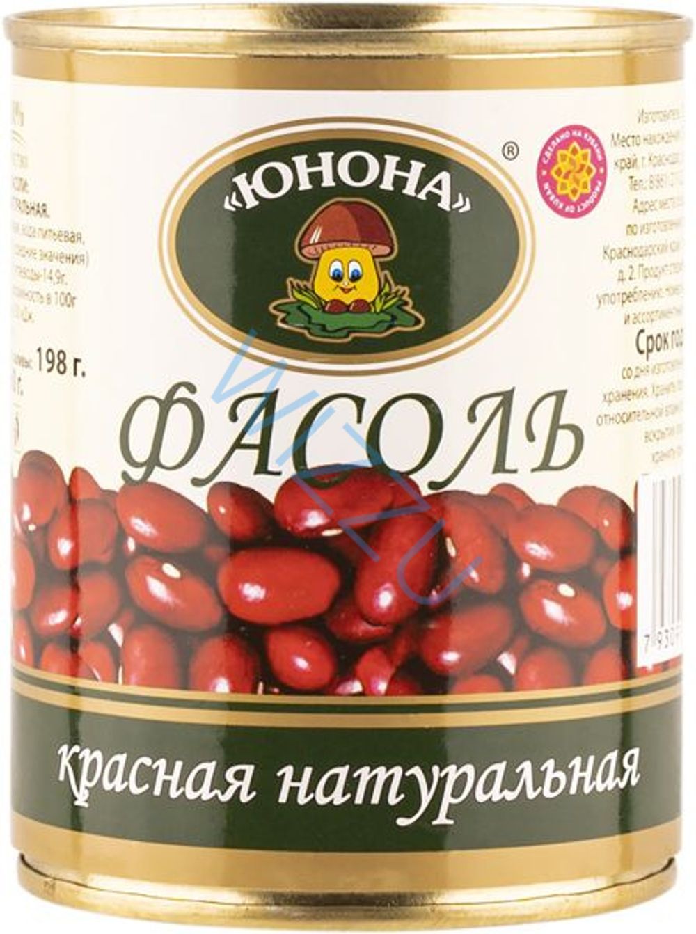 Фасоль красная натуральная Юнона ж б  360г